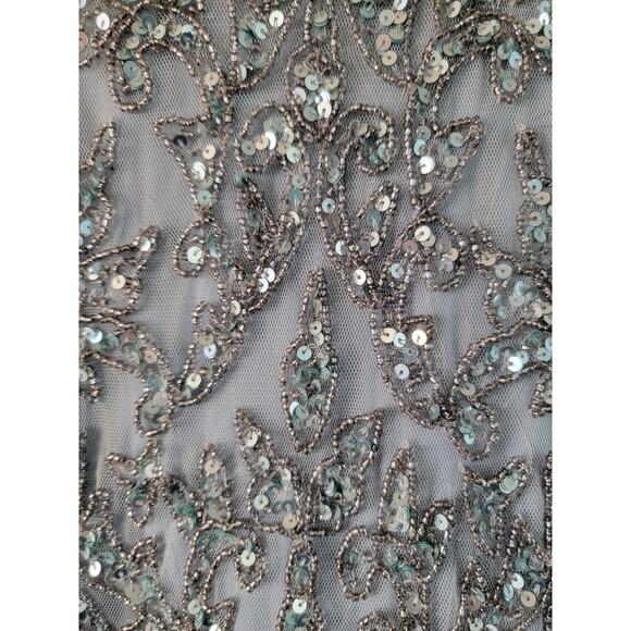 NWT Pissaro Nights Beaded Illusion Taffeta Cocktail Dress Pisarro Nights Sz 6 - Picture 3 of 11